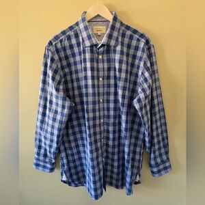 NWOT Ted Baker 17 Endurance Quiet Luxury Check Professional Formal Dress Shirt